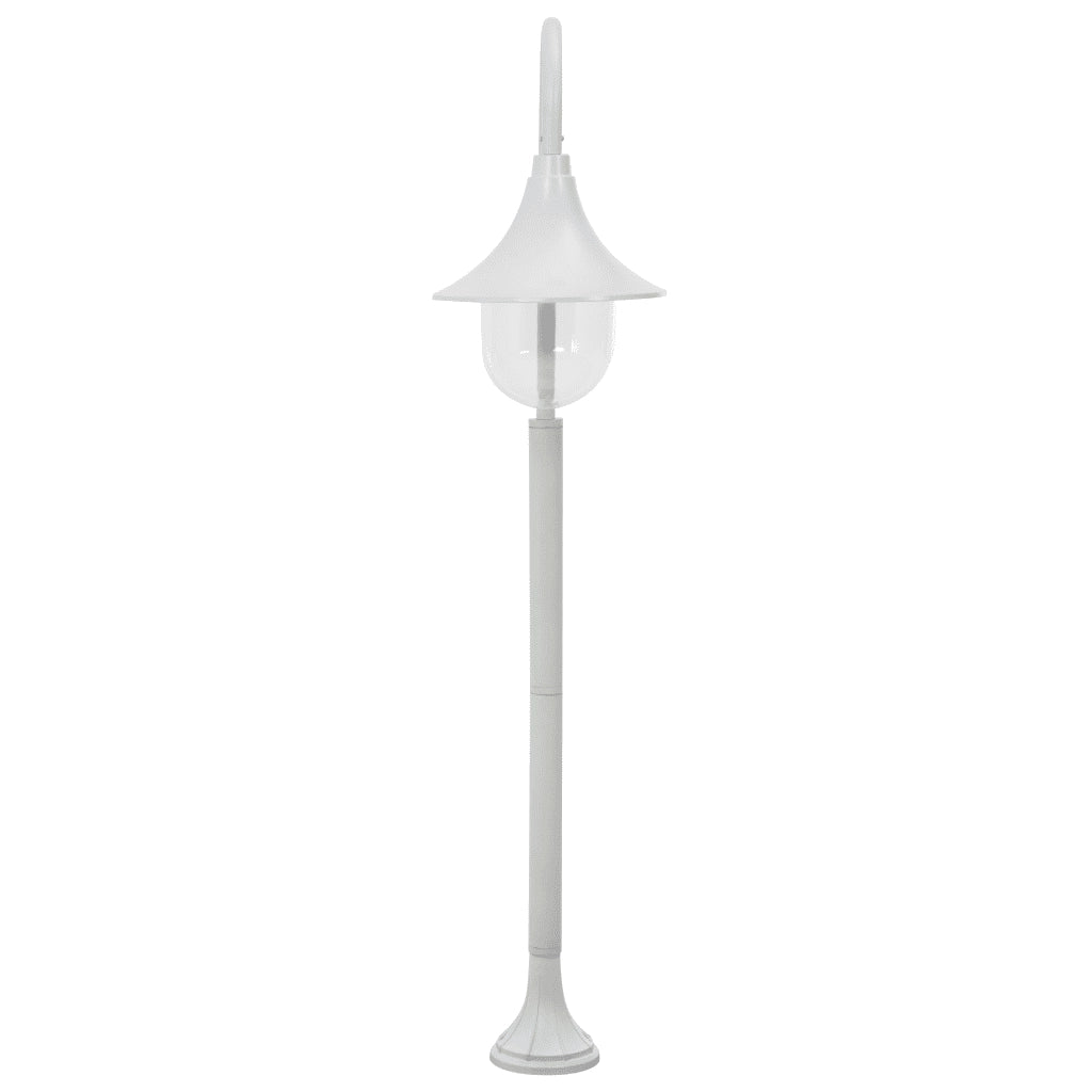 Lampione da Giardino E27 120 cm Alluminio Bianco CFW4320652