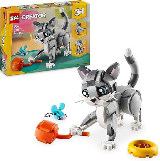 LEGO Creator 3 in 1 Gatto Giocoso Giocattolo - Si Trasforma in Piccione o in Cane,Lego,Eta 8+