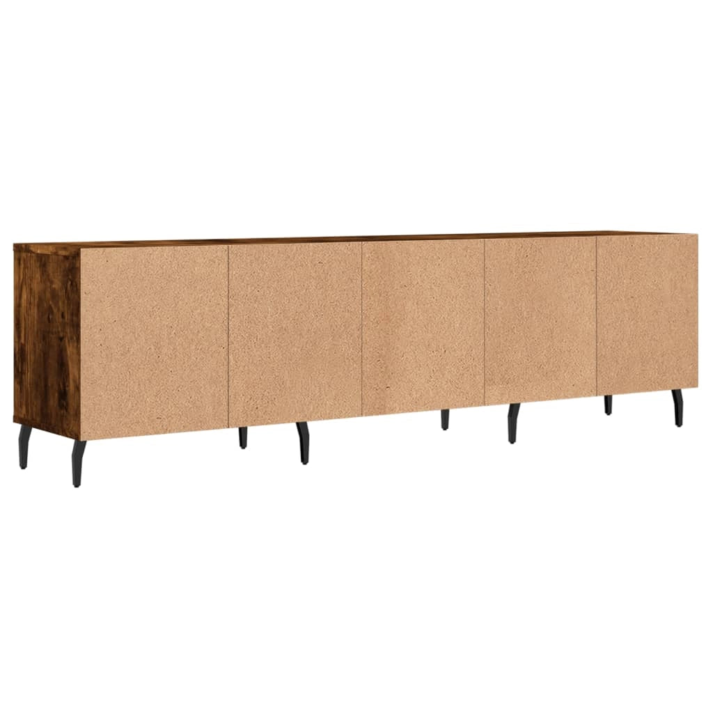 Mobile TV multimediale scaffale TV credenza mobile TV sala da pranzo soggiorno camera da letto rovere affumicato 150 x 30 x 44,5 cm legno ingegnerizzato marrone 02_0027337