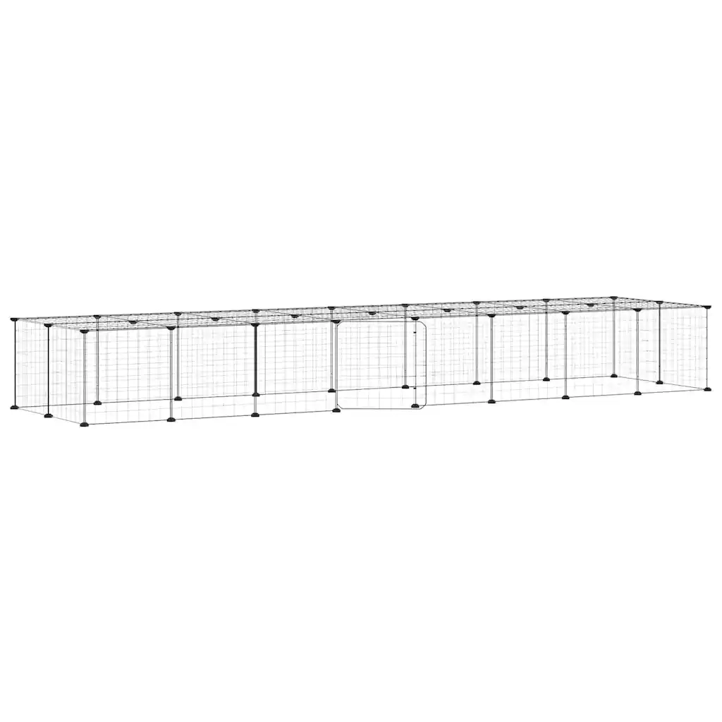 Gabbia per Animali 36 Pannelli con Porta Nera 35x35 cm Acciaio CFW7096607