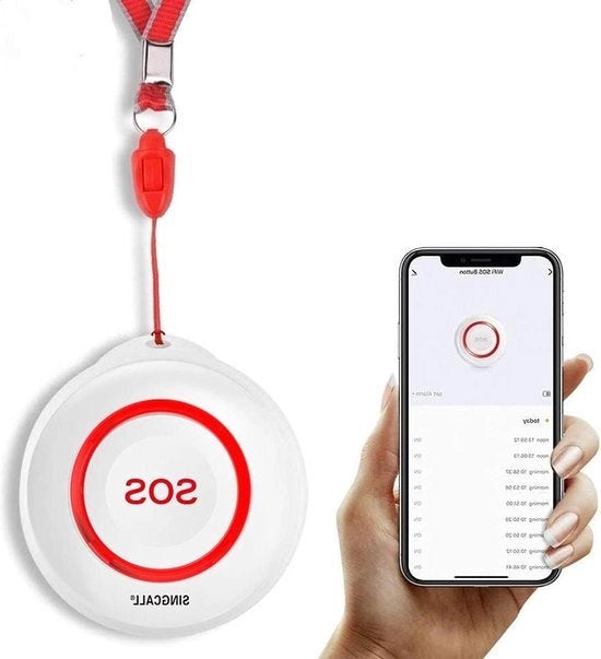 Sistema di Allarme Wi-Fi Smart SOS - Pulsante di Emergenza - Sistema di Allarme per Persone con Disabilità - Assistenza Sanitaria per Anziani - Sistema di Pagamento a Distanza per Emergenze