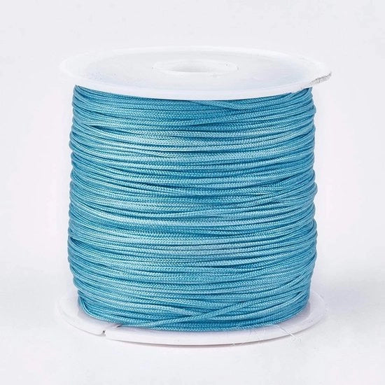 Corda in Nylon 0,8 mm - Filo con Perle - Corda Macramè - Creare Gioielli - Corda in Nylon Sostenibile - 45m Rotolo - Corda per Gioielli