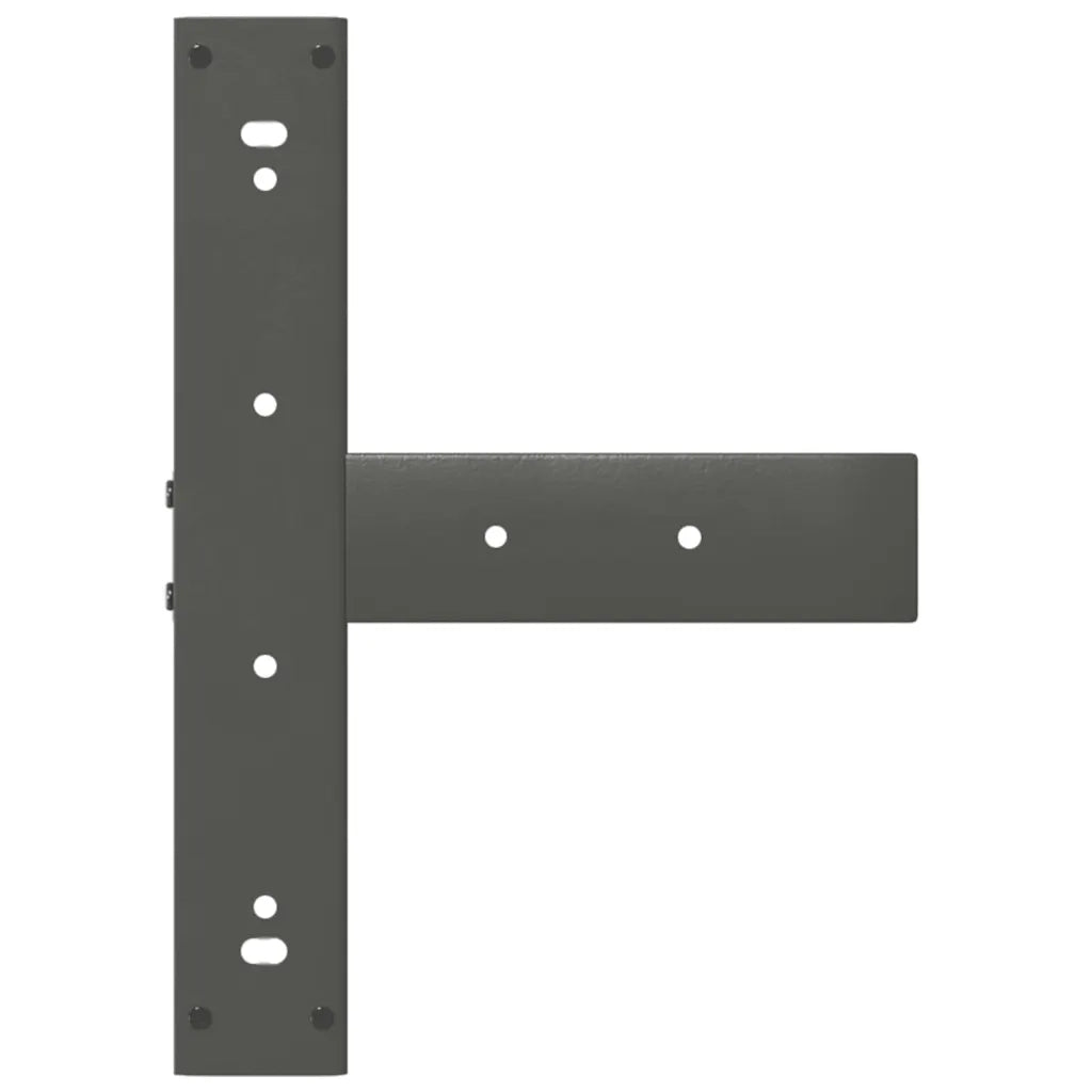 Gambe per tavolo da pranzo a forma di T 2 pz Antracite 60x35x(72-73) cm Acciaio