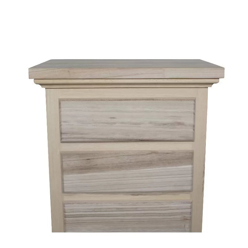 Cassettiera classica 6 cassetti in legno grezzo 50x35x105 - Mobili 2G