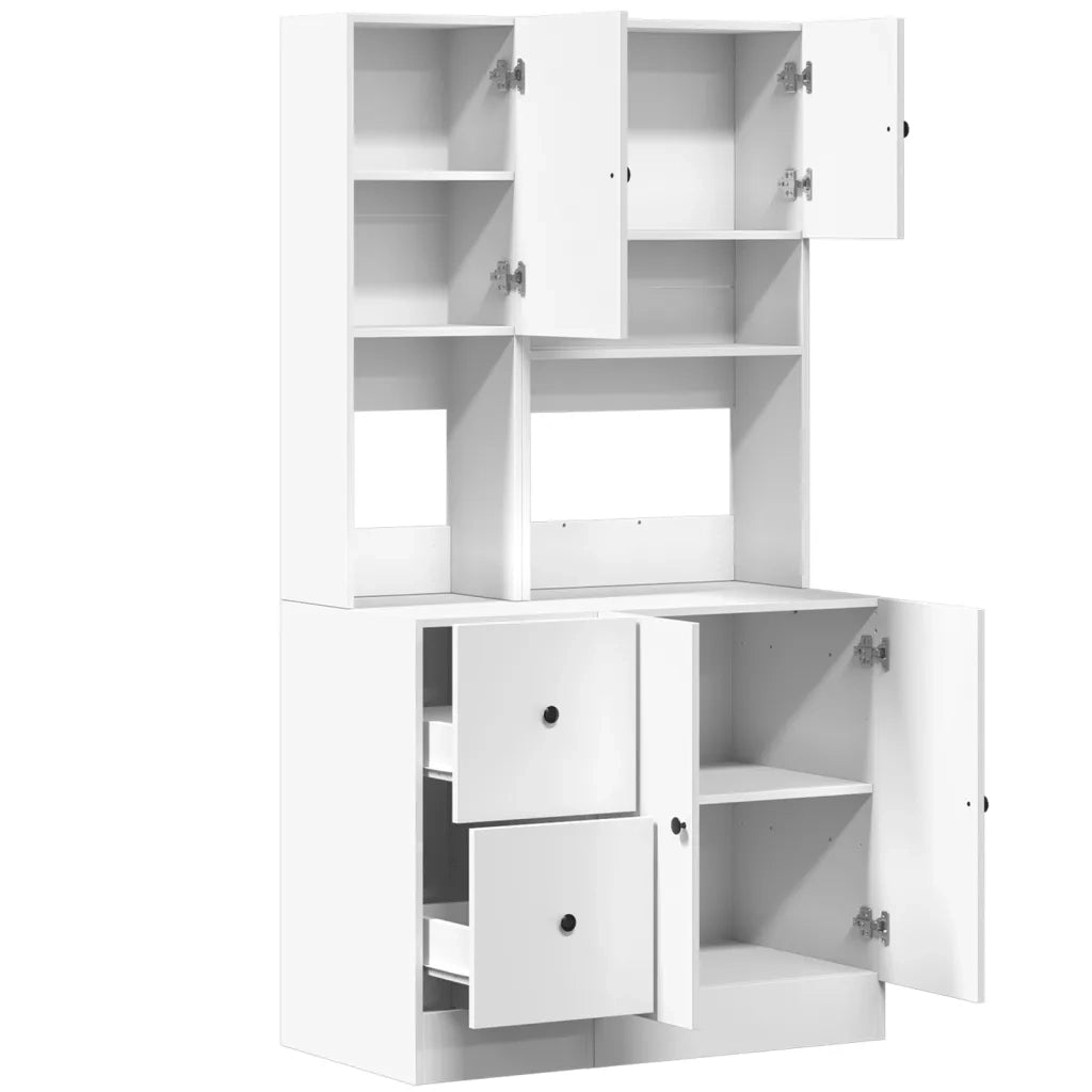 vidaXL Mobile da Cucina Bianco 95x50x180 cm Legno Multistrato