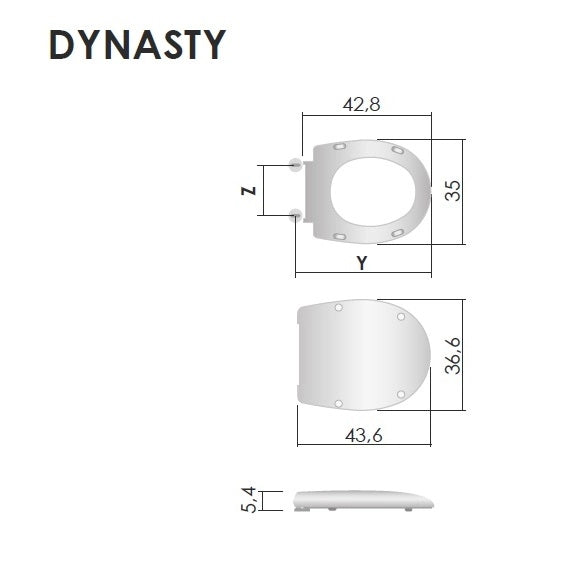 SEDILE COPRIWC DYNASTY IN TERMOINDURENTE BIANCO