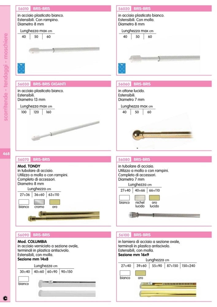 10coppie bris bris ventosa oro lucido 27-40 cm cod:ferx.3224