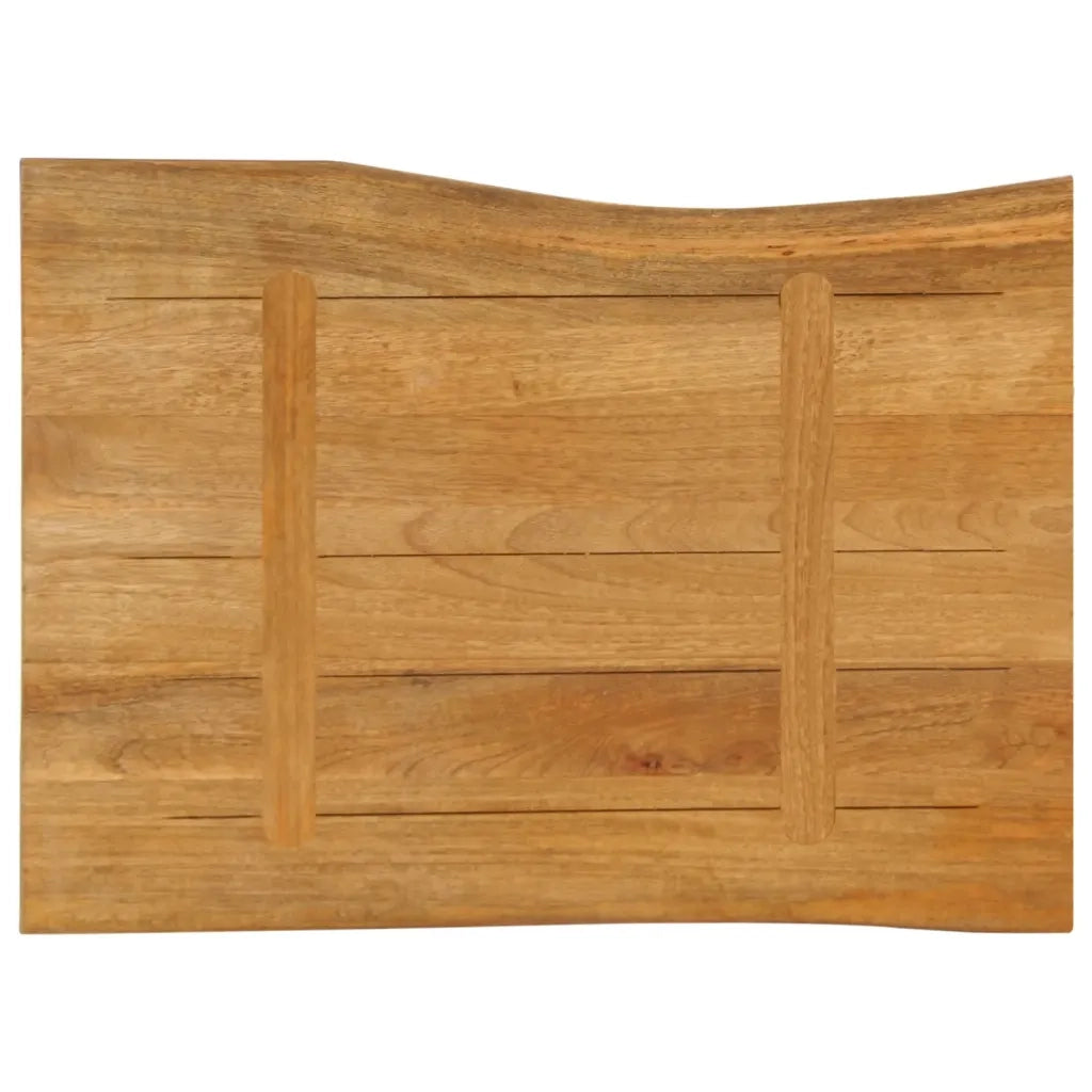 Piano per Tavolo 70x60x3,8cm Bordi Vivi in Legno Massello Mango 370787