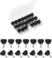 20 pezzi - M4 x 10 mm Viti a dente a doppio filo in acciaio di carbonio - Viti per manico - Maniglie viti a dente a doppio filo - Viti a rondoscopio nere.