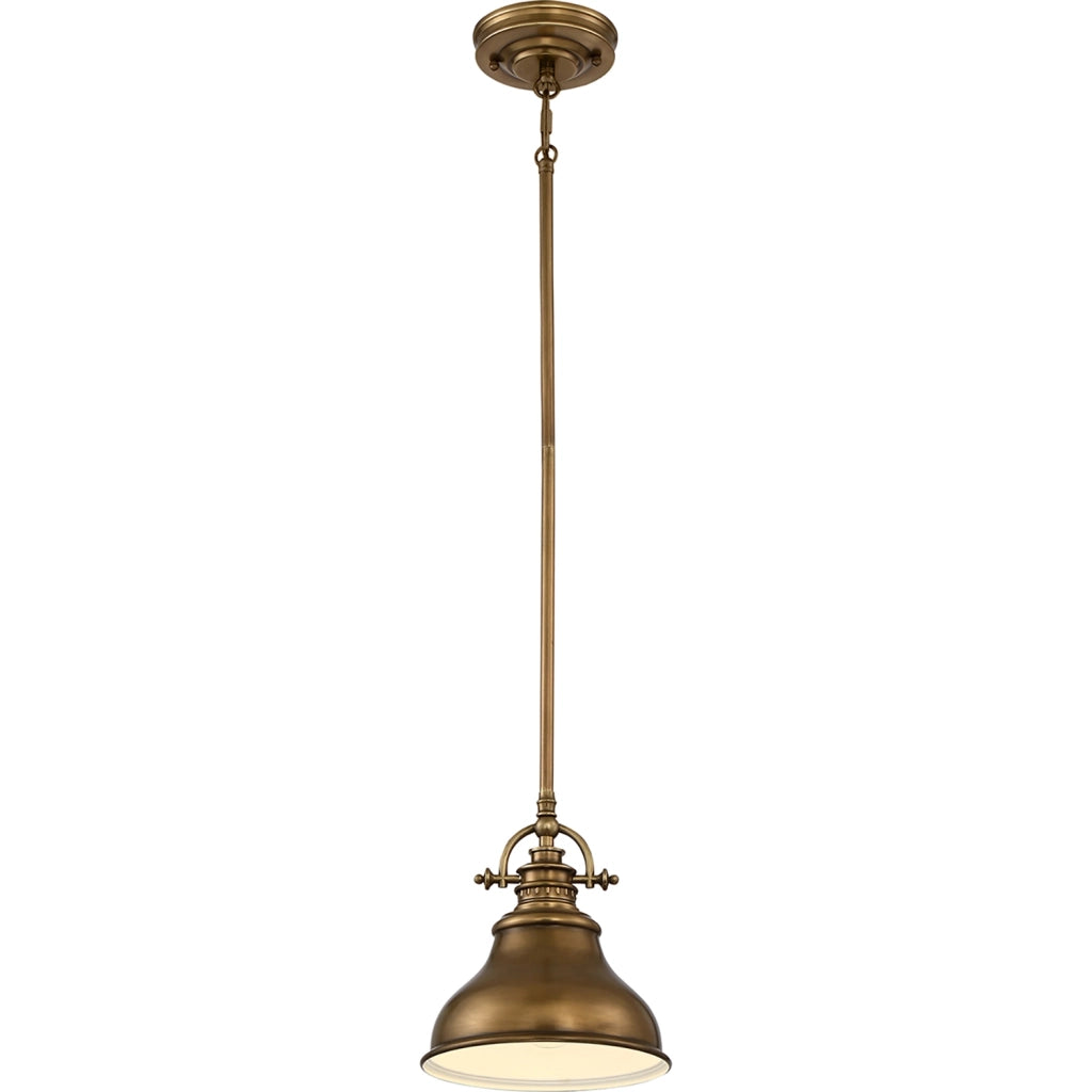 Sospensione Industrial Nordica Emery Metallo Ottone Anticato Piccola 1 Luce E27