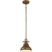 Sospensione Industrial Nordica Emery Metallo Ottone Anticato Piccola 1 Luce E27