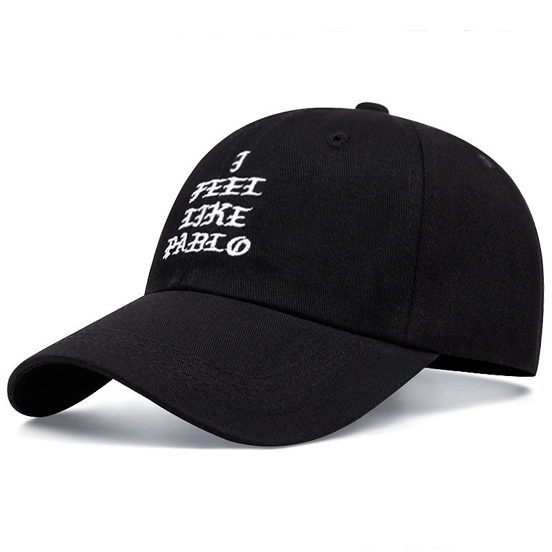 Cappellini da baseball ricamati I FEEL LIKE PABLO neri