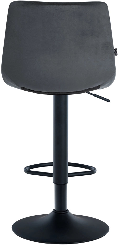 Sgabello Jerry Velvet grigio scuro,nero