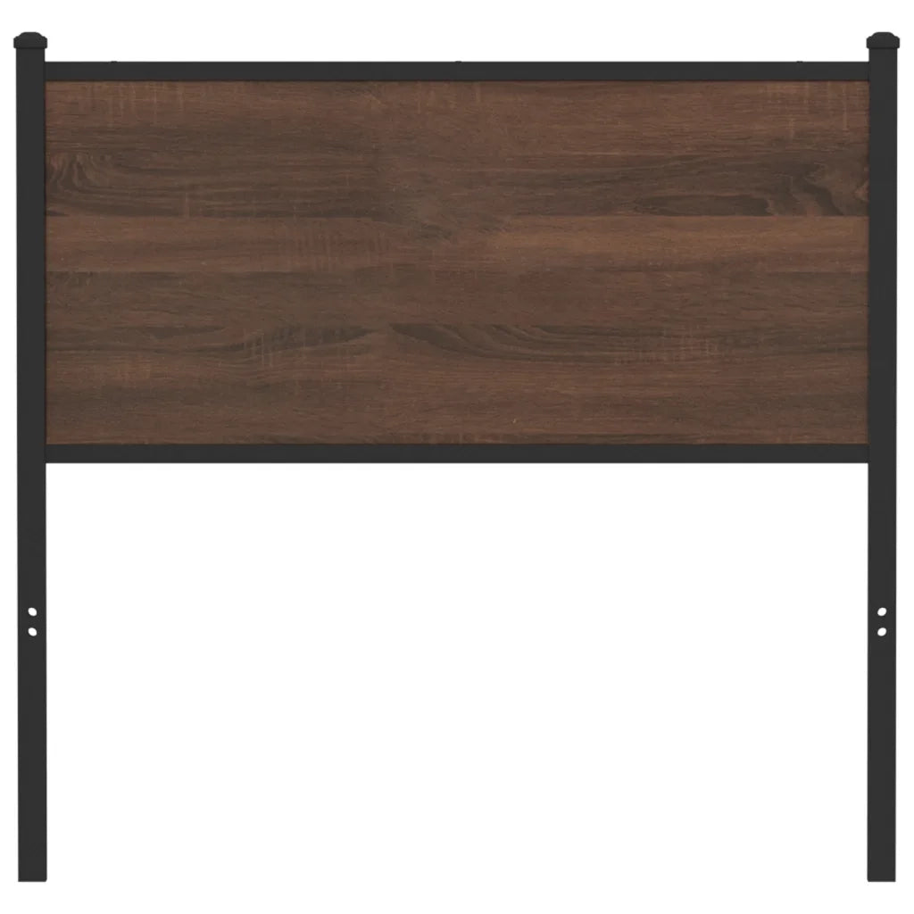 Testiera di Ricambio Rovere Marrone 80 cm in Legno Multistrato e Acciaio 4007792