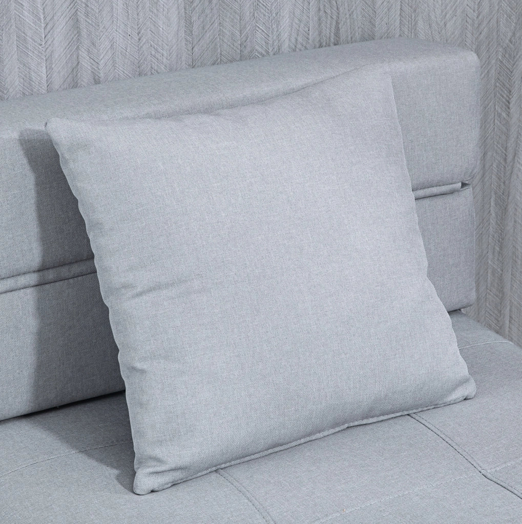 Poltrona pieghevole 2 in 1 grigio chiaro con funzione letto