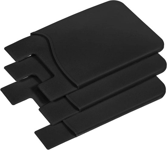 Supporto per smartphone con fodera in silicone per la parte posteriore, con adesivo per carta di credito e altoparlante - Nero
