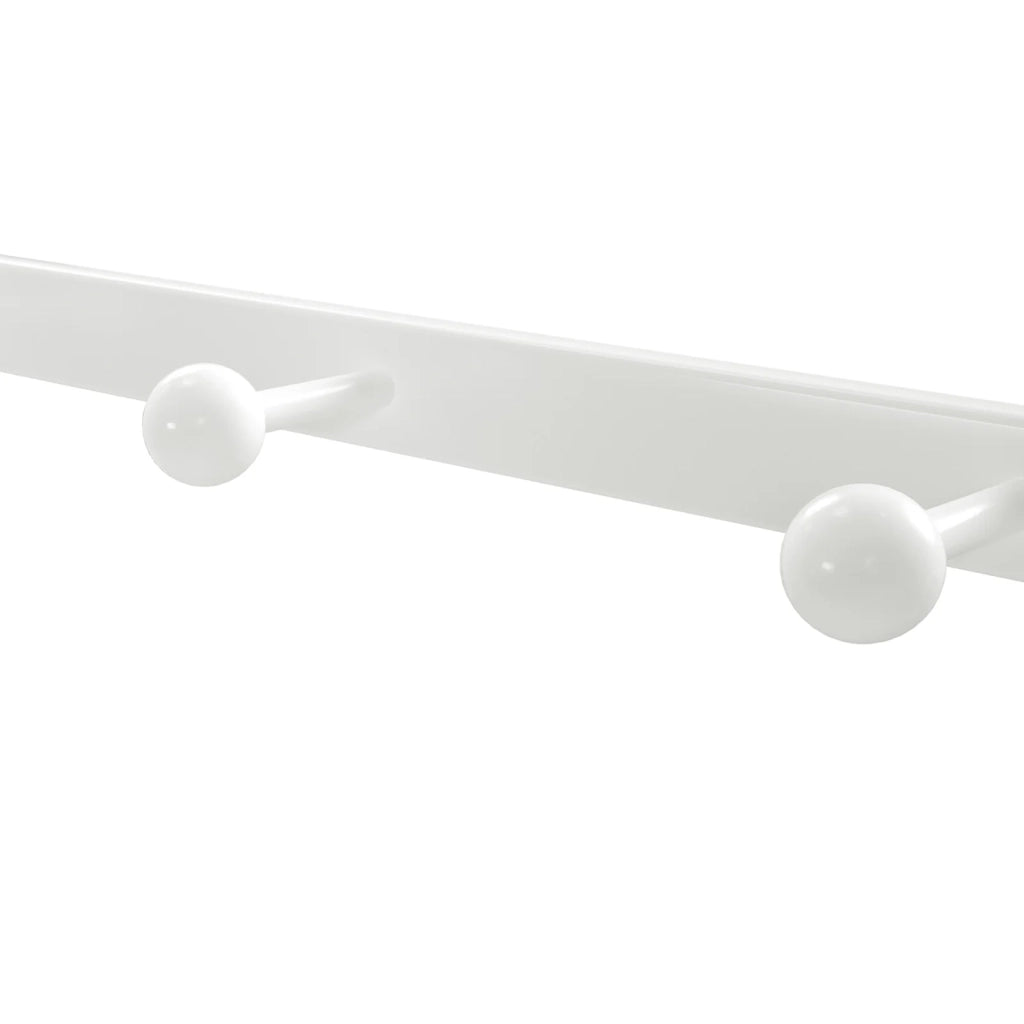 Appendiabiti da parete con ripiano portaoggetti mensola da parete con ganci mensola da parete con asta appendiabiti 5 ganci per ingresso camera da letto bagno soggiorno rovere 66 cm rovere e bianco 12_0002598