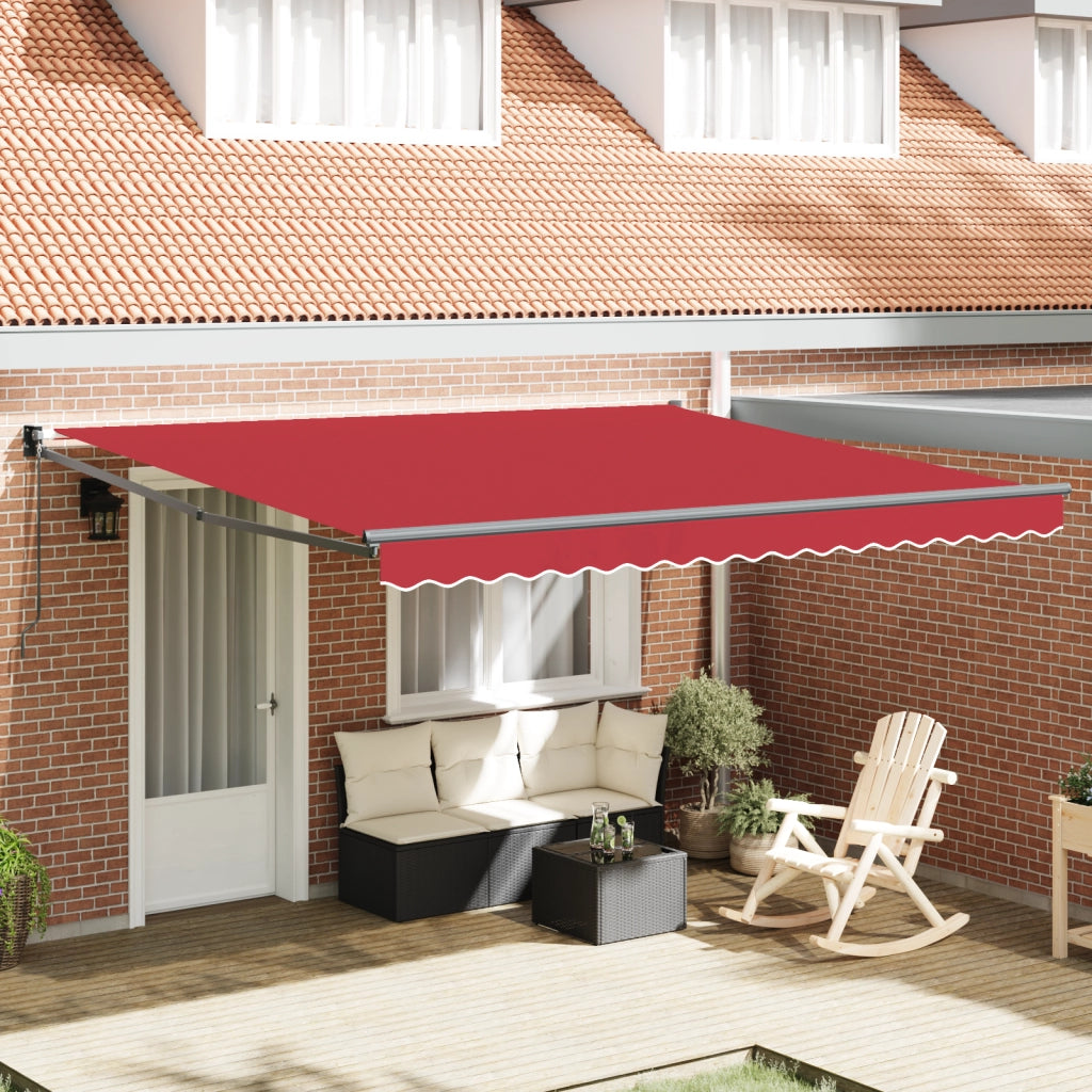 Tenda Retrattile Manuale  Rossa 400x300 cm