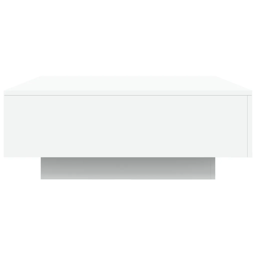 Tavolino da Soggiorno con Luci LED Bianco 80x80x31 cm 836588