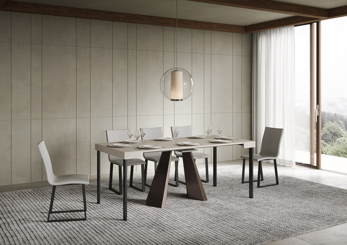 Consolle Allungabile 90-300x40x77 cm Diamante Cashmere Telaio Orso