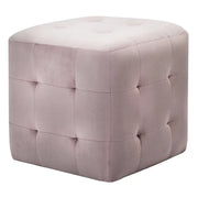 Pouf 2 pz Rosa 30x30x30 cm in Velluto 278388