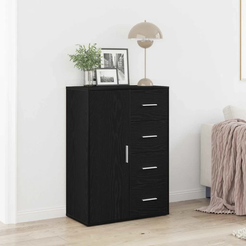 Credenza Rovere Nero 60 x 31 x 84 cm Legno multistrato 862266