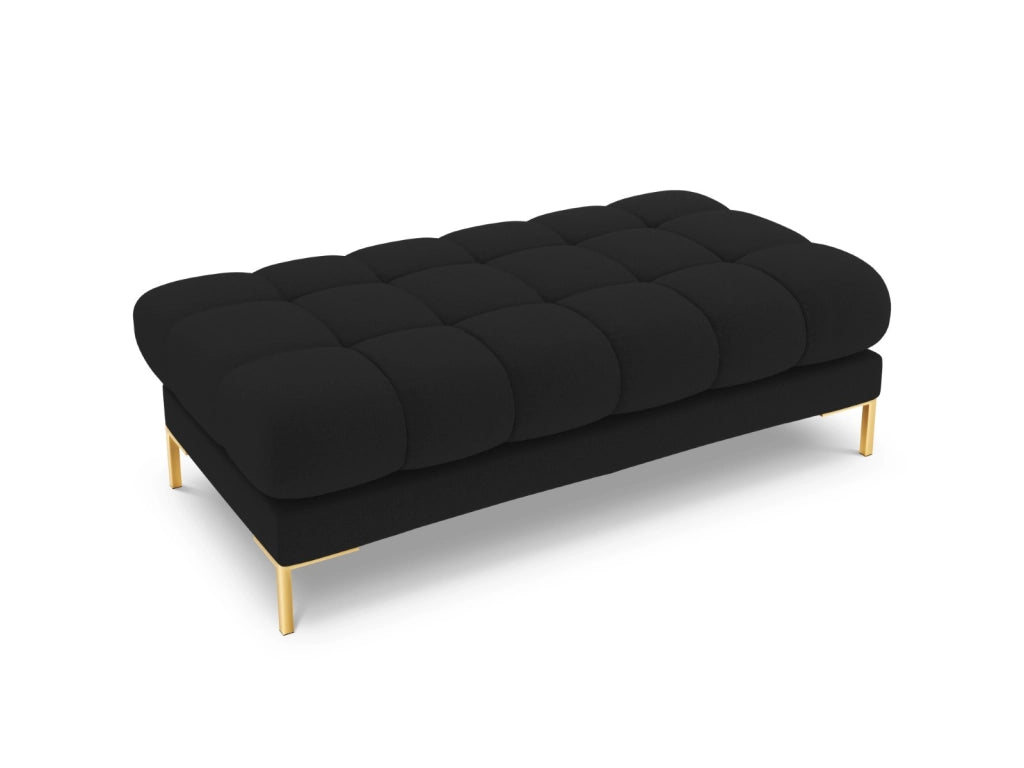 Cosmopolitan Design - Panca "Bali" 2 posti in tessuto strutturato nero 