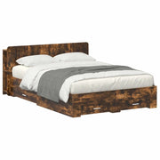 Telaio del letto con storage Rovere Fumo 150 x 200 cm