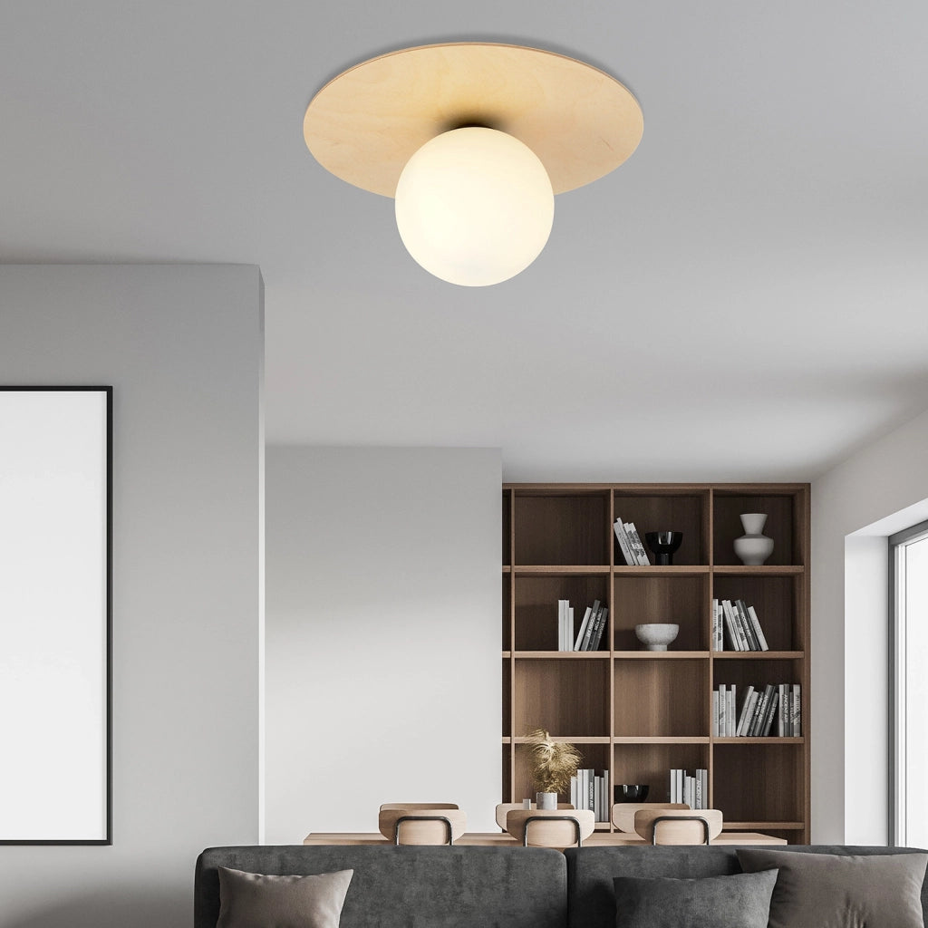 Plafoniera Minimal Pegaso Acciaio Marrone 1 Luce E14 Ip20