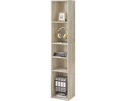Libreria con 5 Comparti - Armadio per Ripostiglio - Comparti Armadio - Portalettere in Abete chiaro 30x26x151 cm