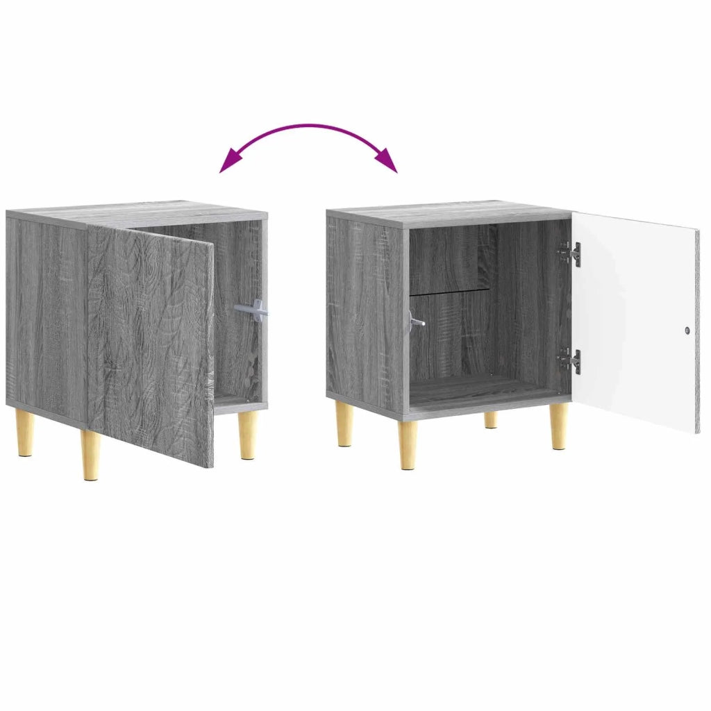 Comodino 2 pcs Sonoma grigio 43 x 34,5 x 50 cm