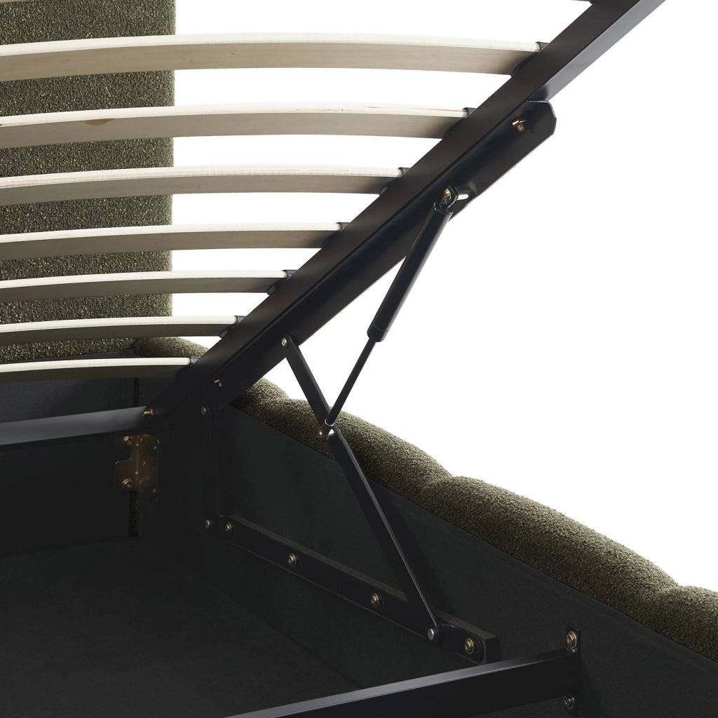 Struttura letto con contenitore e testiera 140cmx190cm, imbottita