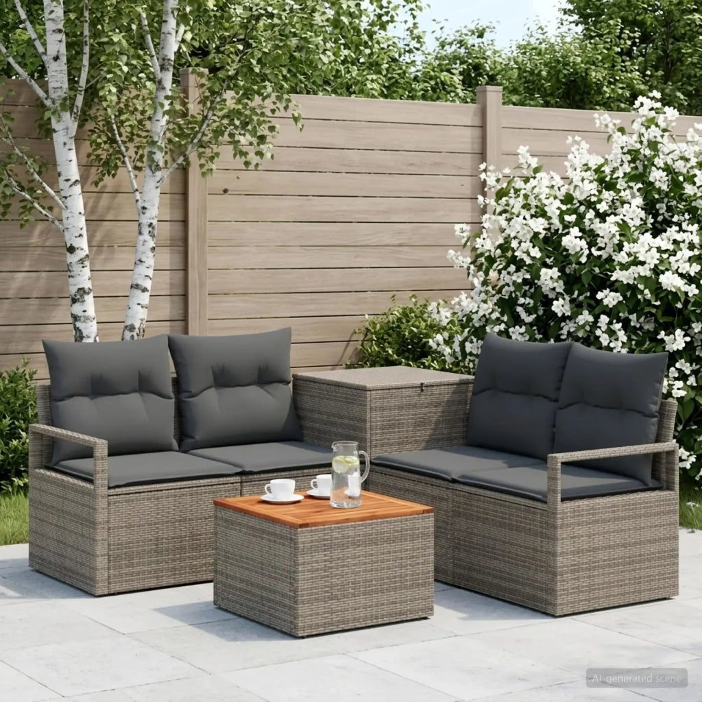 Set di divani 6 pz Grigio e Grigio Scuro 3447248
