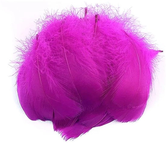 Set di piume naturali 100 pezzi - Piume colorate - Dimensioni 7-12 cm - Ideali per lavori di DIY - Adatti per maschere/cappelli/orecchini