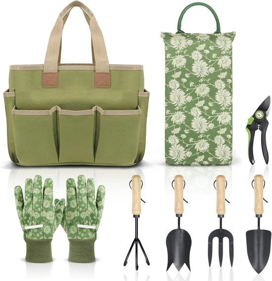 Set di attrezzi per giardinaggio con manico in legno - Ideale regalo per gli appassionati di giardinaggio