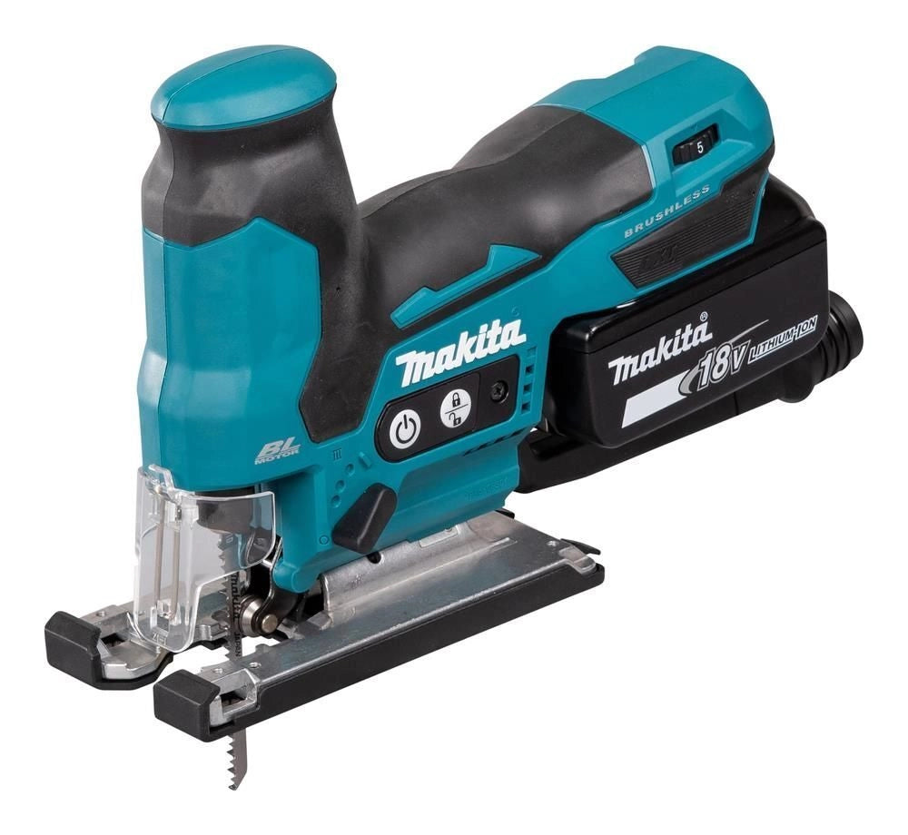 Makita DJV185RF1J seghetto alternativo a batteria 18 V motore brushless 3000 spm cambio lama senza utensili colore Verde