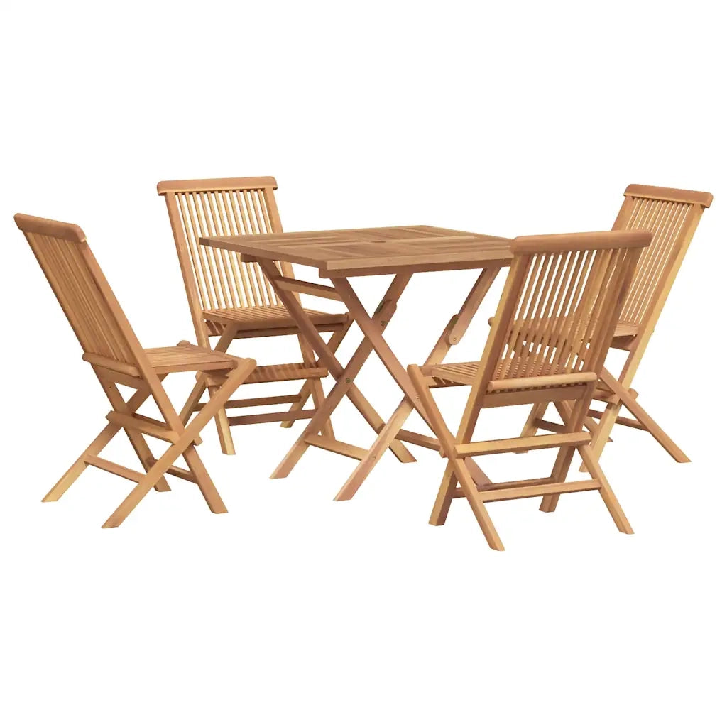 Set da Pranzo da Giardino 5 pz in Legno Massello di Teak 3059583