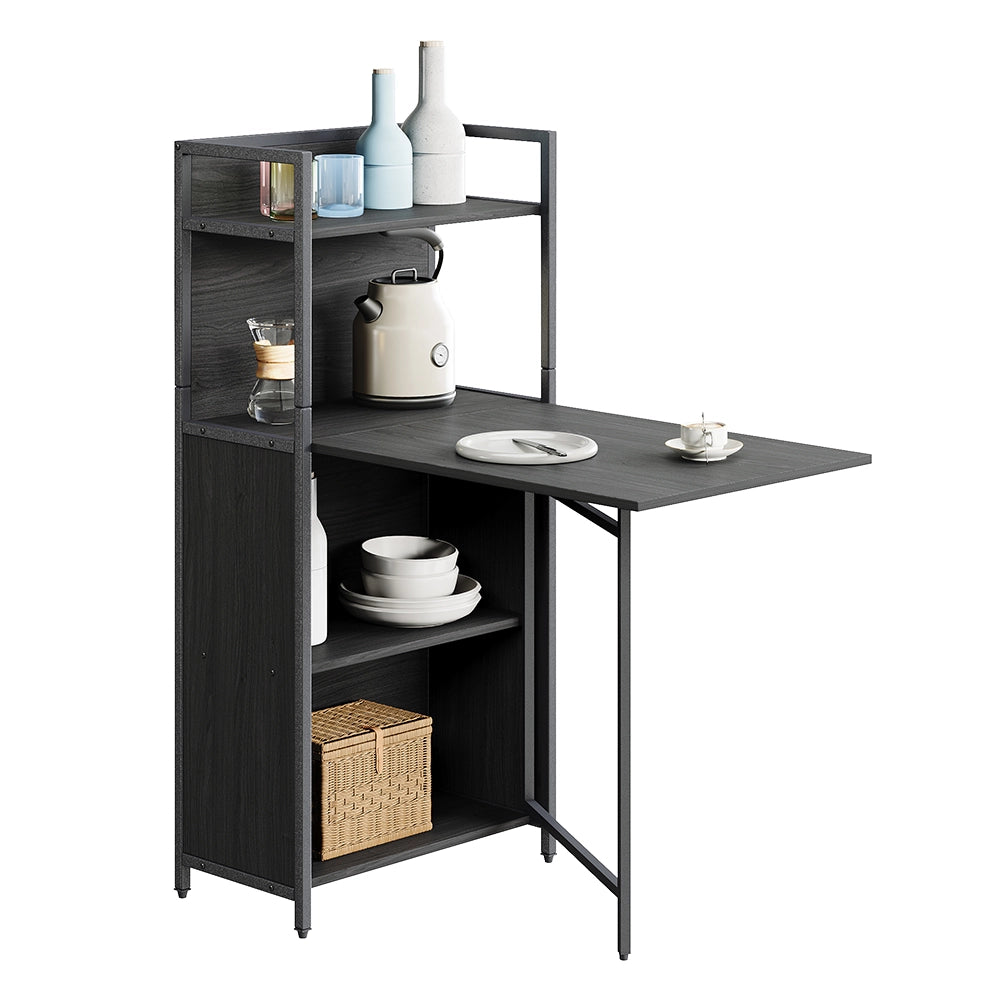 Vicco Scrivania Nero 57 x 30 cm con piano del tavolo pieghevole