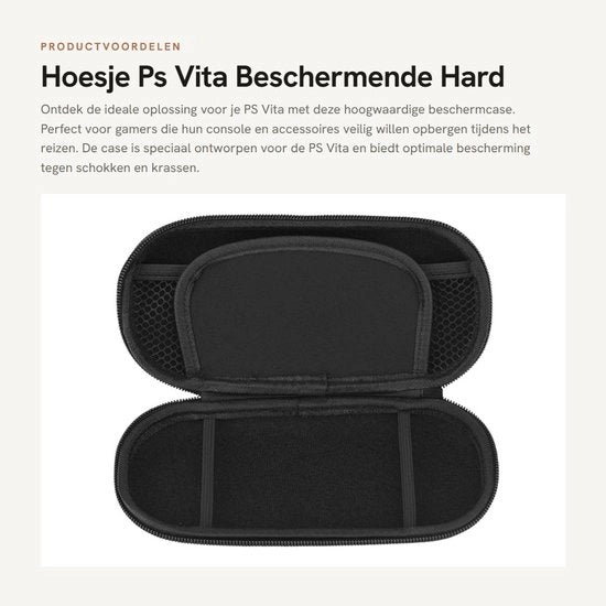 Hoes per Console PS Vita - Impermeabile/Resistente ai Colpi - Custodia per Console - Compatta - Spazio di Stoccaggio per Accessori - Nero - Borsa di Stoccaggio
