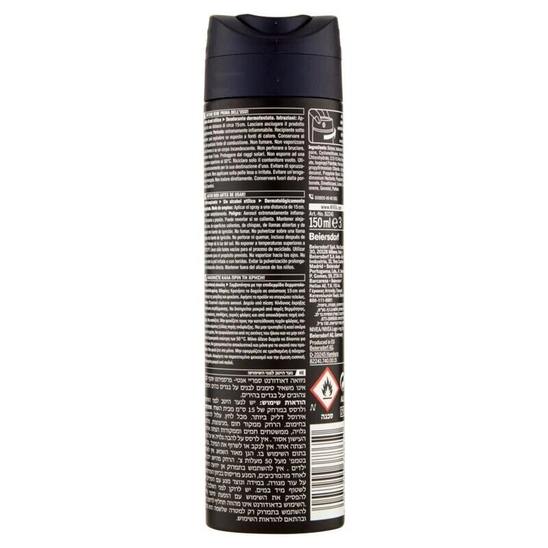 NIVEA SET 6 CONFEZIONI DEODORANTE SPRAY 150 ML BLACK & WHITE