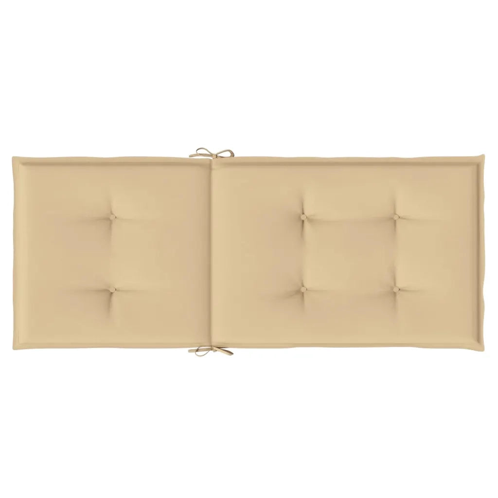 Cuscini Sedia Schiena Alta 6 Beige MÃ©lange 120x50x4 Tessuto