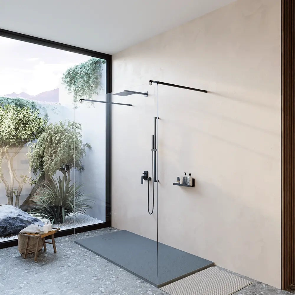 Piatto doccia 90x180 cm colore grigio effetto pietra | Samos