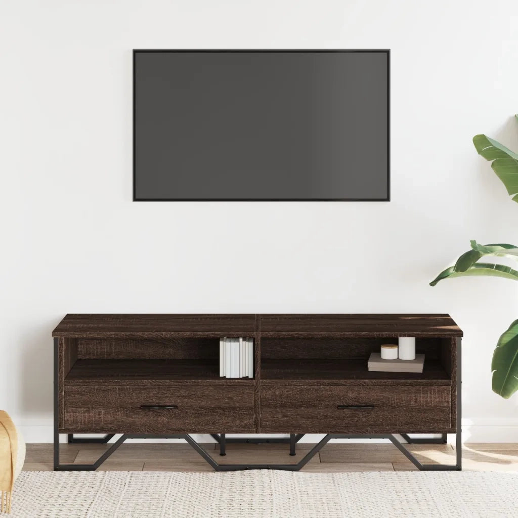vidaXL Mobile Porta TV Rovere Marrone 122x34x41cm in Legno Multistrato
