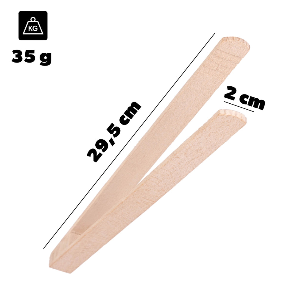 Pinze per cetrioli KADAX, per cavolo cappuccio, toast, griglia, in legno, 29,5 cm