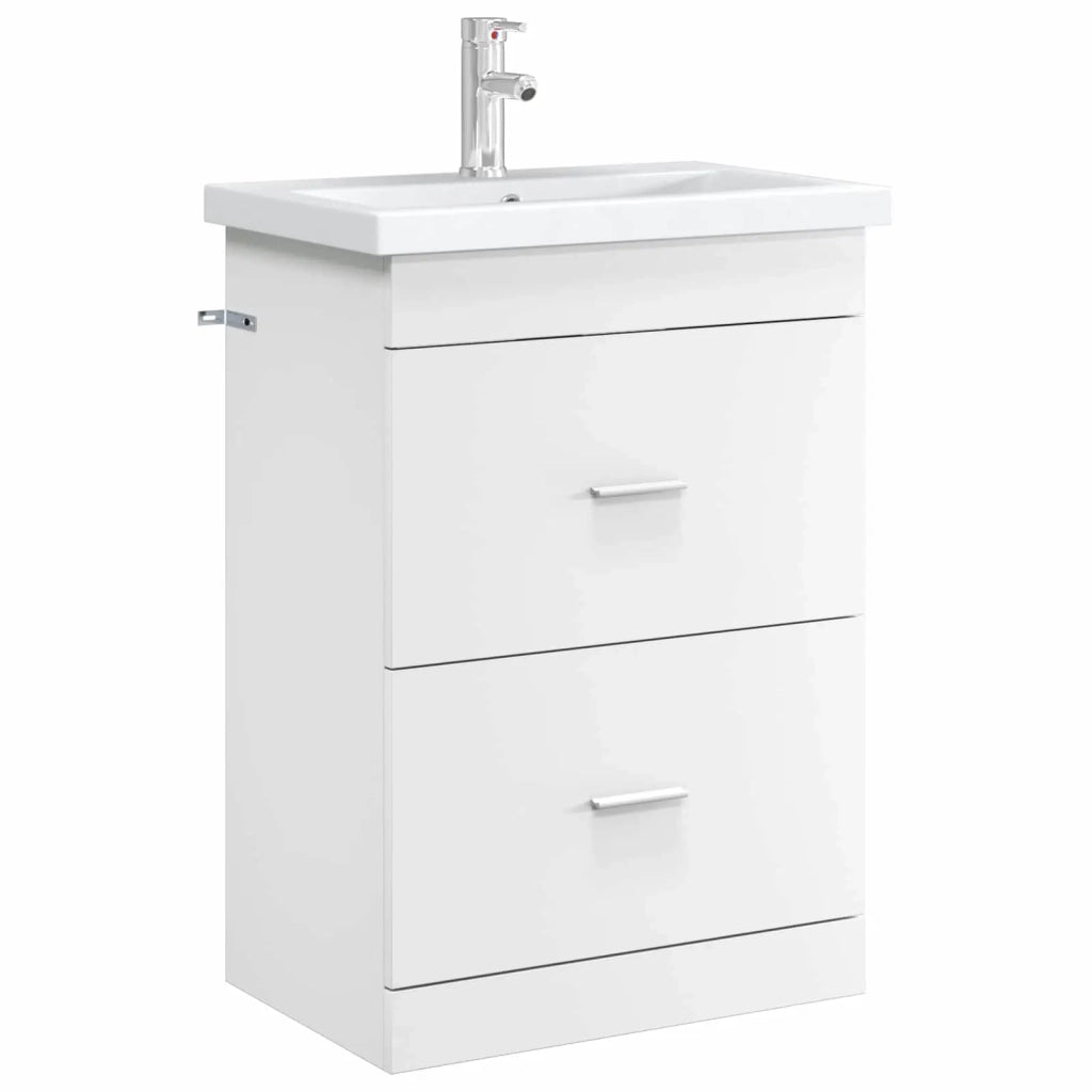 Mobiletto da Bagno Sotto Lavabo Bianco 56 x 37,5 x 81 cm 890704