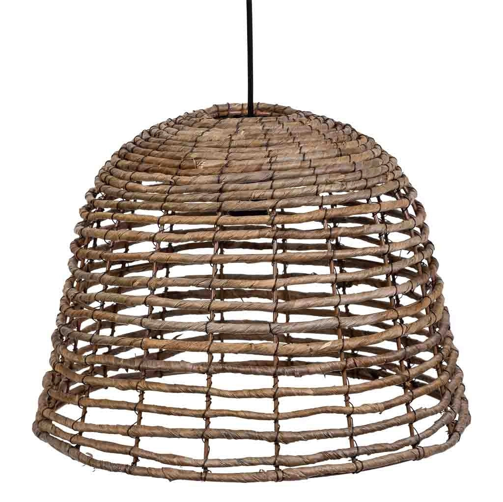 Lampada da soffitto in foglia di banano marrone naturale, D41x30h cm