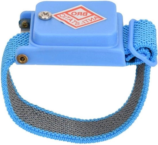Polsbandi anti-static a rilascio rapido - cintura di scarico ESD senza fili - cintura di polsband blu con protezione.