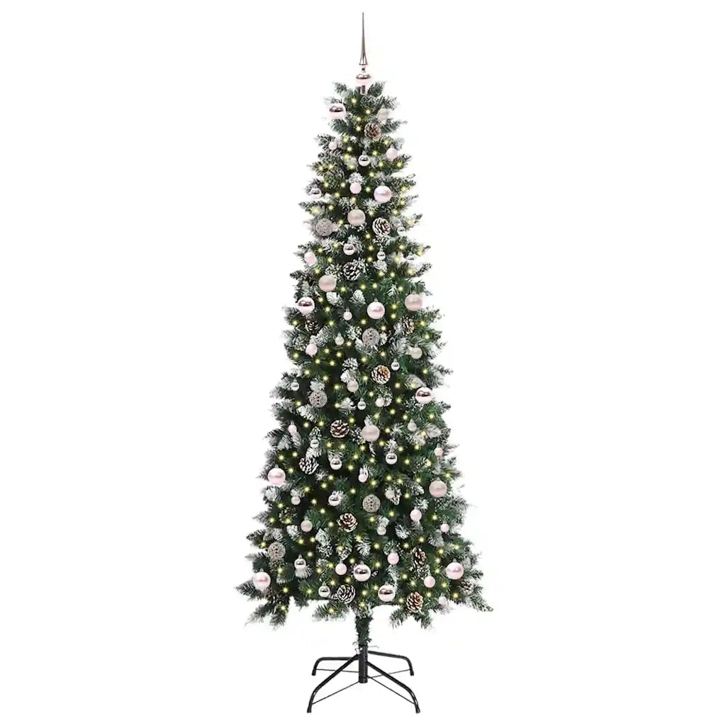 Albero di Natale artificiale con 300 LED Verde 240 cm 3395846