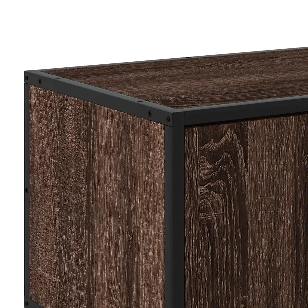 Mobile TV-Credenza per TV-Console TV Rovere Marrone 150x35x41 cm in Truciolato e Metallo