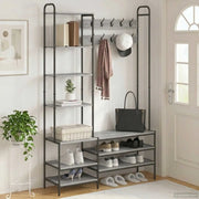 Appendiabiti con panca per scarpe Sonoma grigio 8012041
